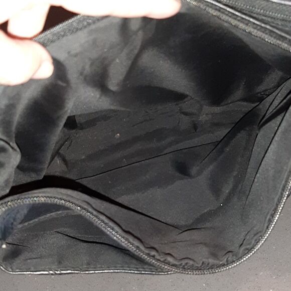 TR Bentley Black Faux Leather Double Zipper Bag - Picture 8 of 12